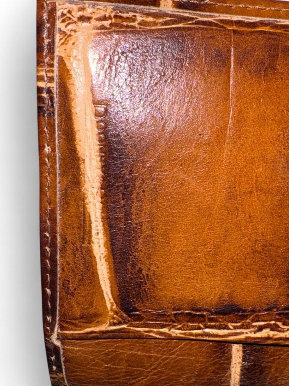 Dooney & Bourke Brown Croc-Embossed Leather Continental Wallet - Picture 7 of 7